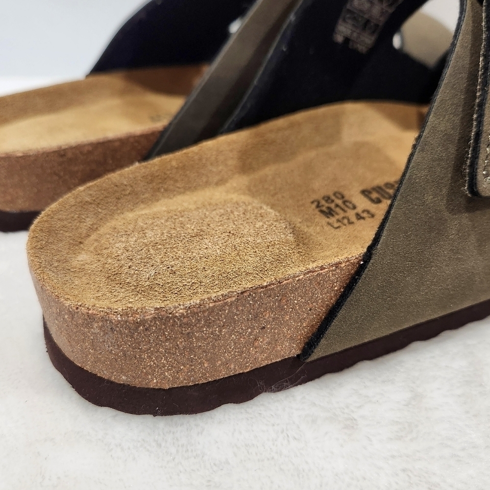 Cushionaire Lynx Cork Suede Velcro Brown Footbed Sandal Men's Size 10 NWOT - Picture 8 of 14